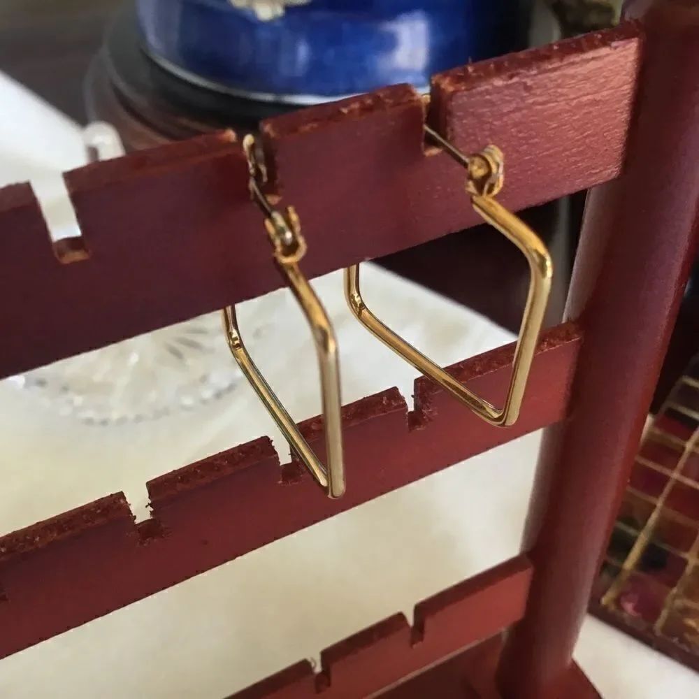 $8 ea or 3/$15. Goldtone Square Hoop Earrings